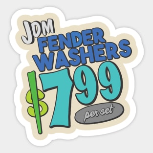 The shopping list - fender washers Sticker